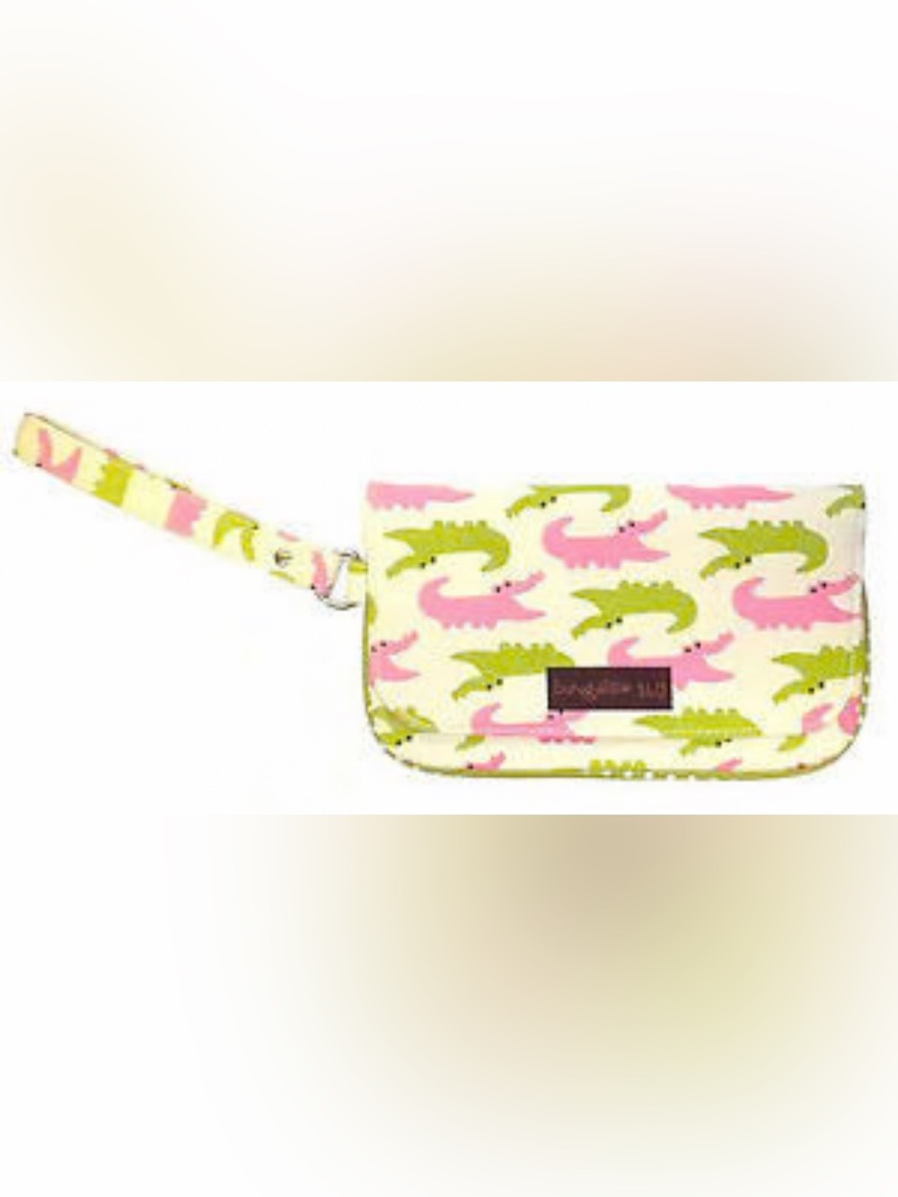 Like new gator Bungalow360 pink and green Wristlet